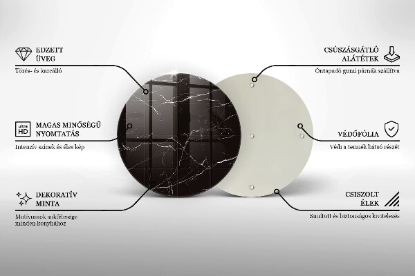 Üveg vágódeszka Márvány csempe