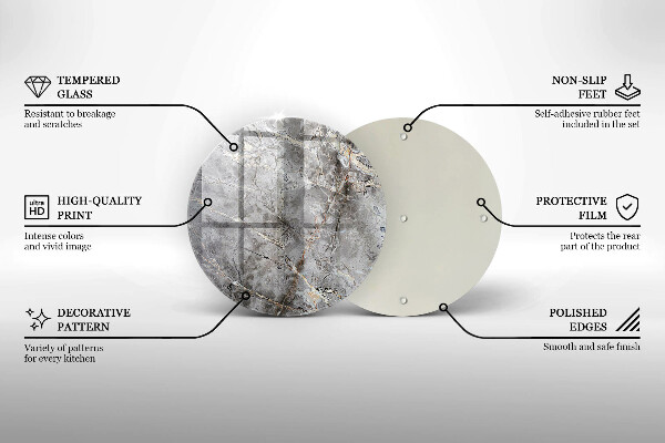 Üveg vágódeszka Kő textúra