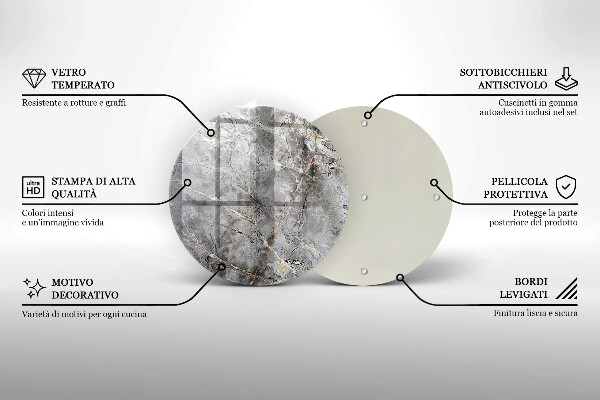 Üveg vágódeszka Kő textúra