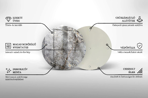 Üveg vágódeszka Kő textúra