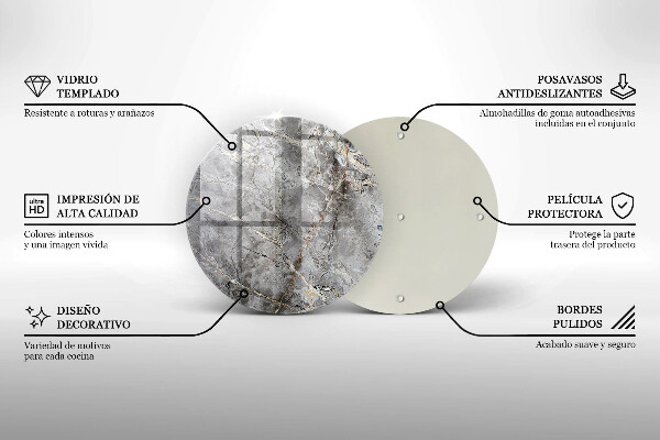 Üveg vágódeszka Kő textúra