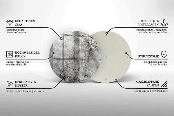 Üveg vágódeszka Kő textúra