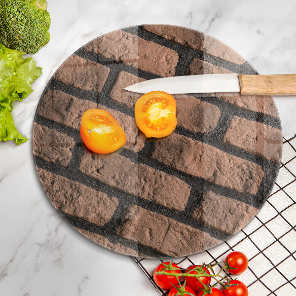 Üveg vágódeszka Tégla fal