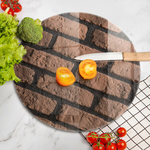Üveg vágódeszka Tégla fal