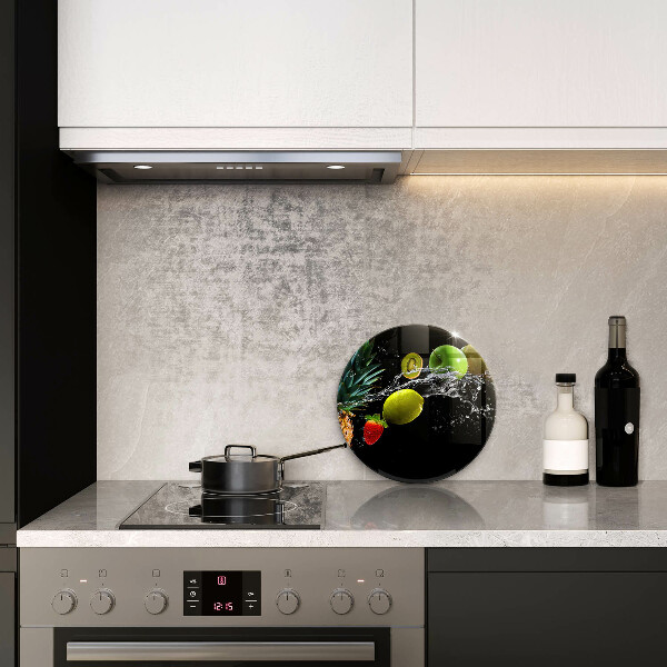 Üveg vágódeszka Gyümölcsök vízben