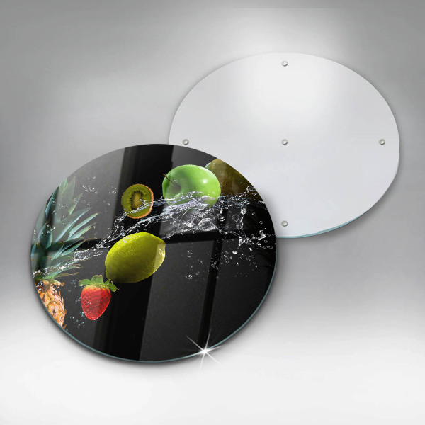 Üveg vágódeszka Gyümölcsök vízben