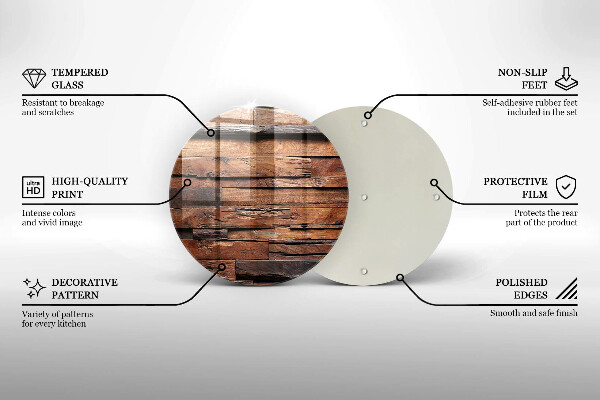 Üveg vágódeszka Dekoratív fa táblák
