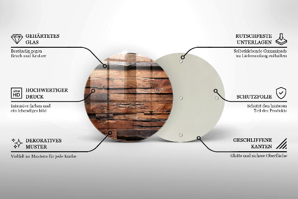 Üveg vágódeszka Dekoratív fa táblák