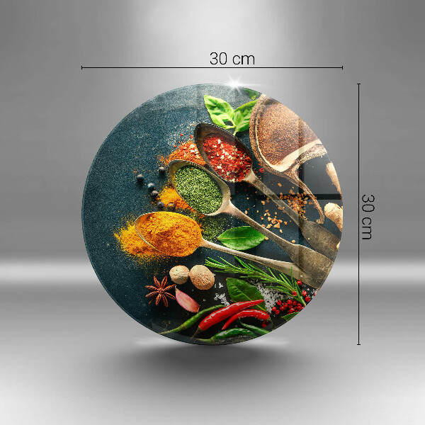 Üveg vágódeszka Konyhai fűszerek kanál