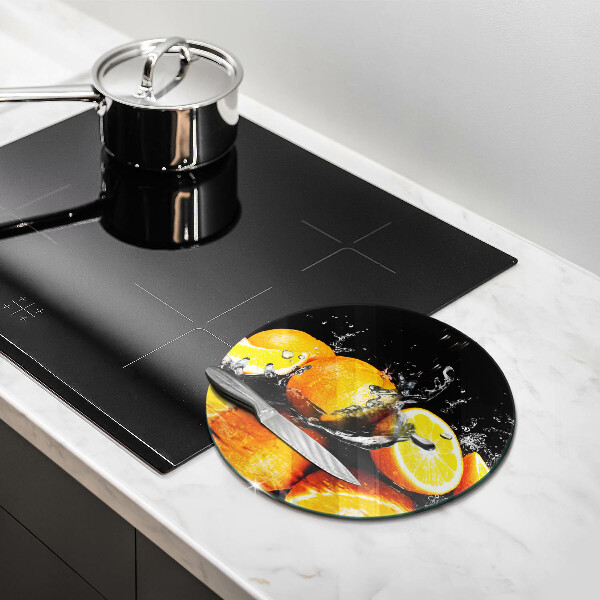 Üveg vágódeszka Lédús narancssárga gyümölcs