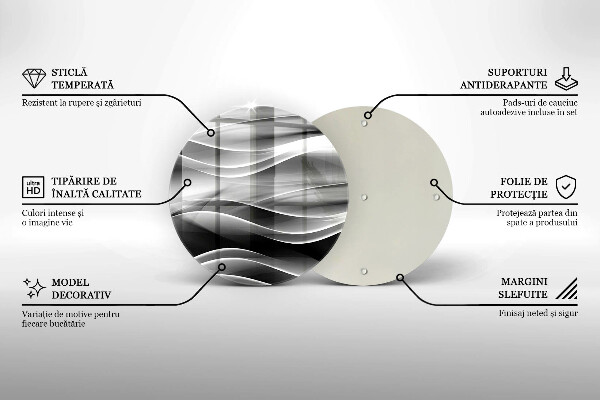 Üveg vágódeszka Absztrakciós finom vonalak
