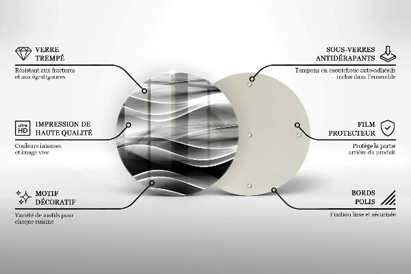 Üveg vágódeszka Absztrakciós finom vonalak