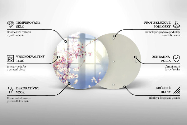 Üveg vágódeszka Virágzó fa