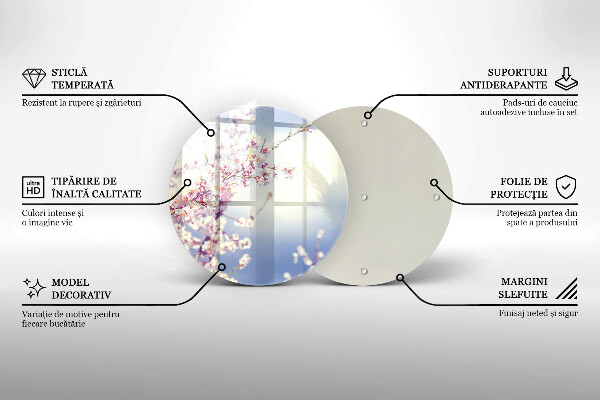 Üveg vágódeszka Virágzó fa