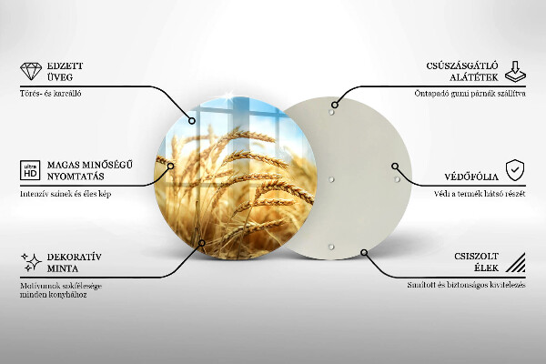 Üveg vágódeszka Kalász gabonafélék a területen