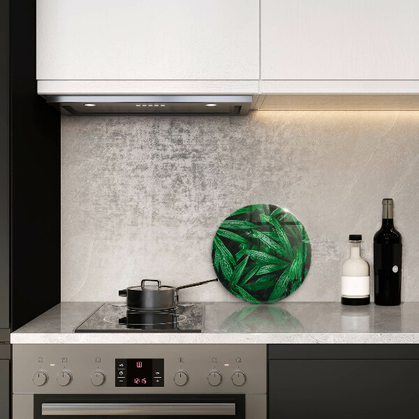 Üveg vágódeszka Növények levelei