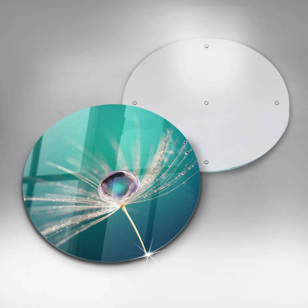 Üveg vágódeszka Harmat a pitypangon