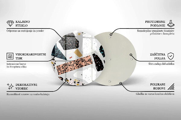 Üveg vágódeszka Kőedény