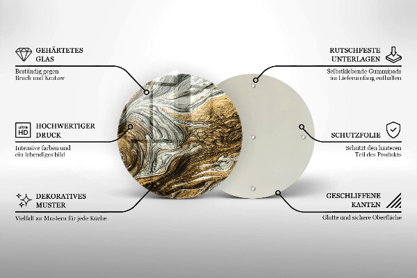 Üveg vágódeszka Gazdag absztrakció