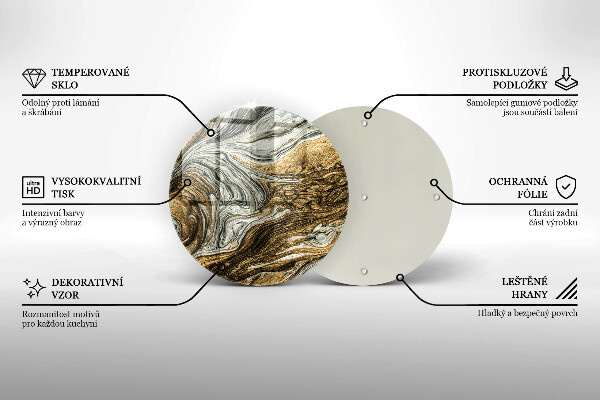 Üveg vágódeszka Gazdag absztrakció