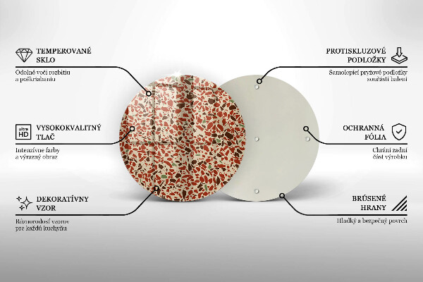 Üveg vágódeszka Finom kőedény