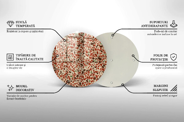 Üveg vágódeszka Finom kőedény