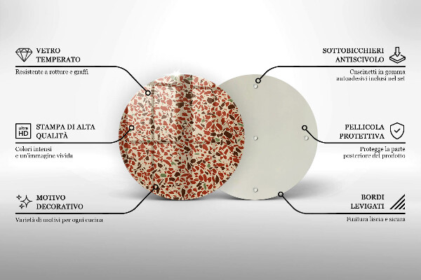 Üveg vágódeszka Finom kőedény