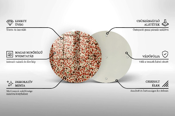 Üveg vágódeszka Finom kőedény