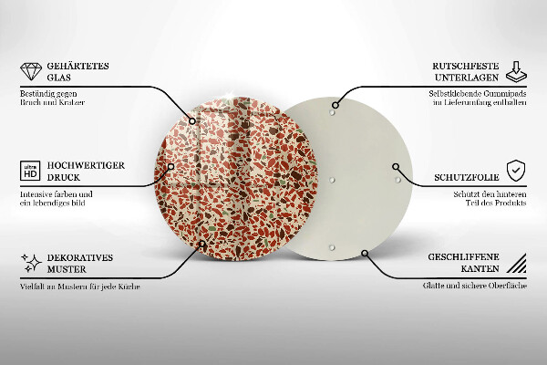 Üveg vágódeszka Finom kőedény