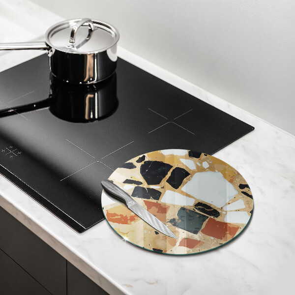 Üveg vágódeszka Dekoratív kövek lemez