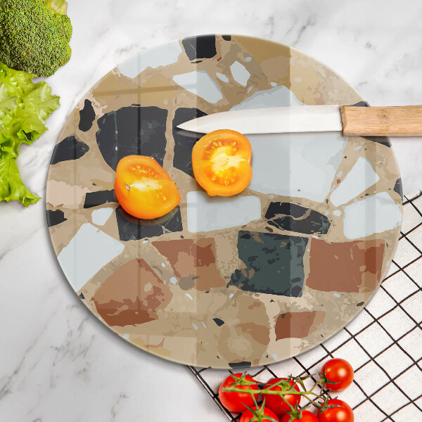 Üveg vágódeszka Dekoratív kövek lemez