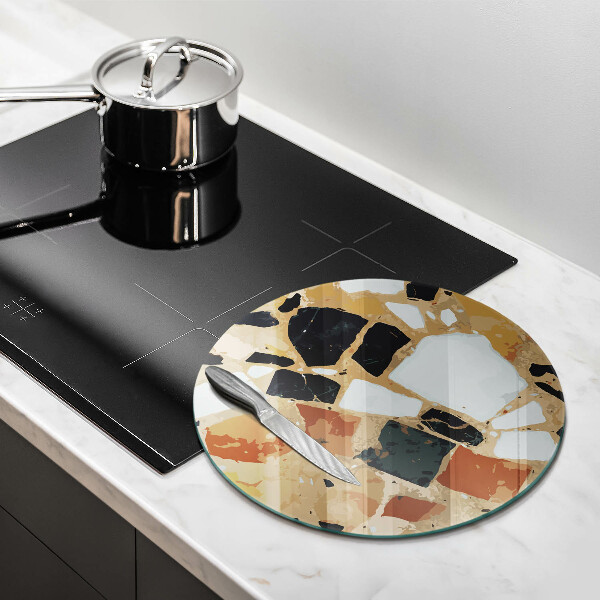 Üveg vágódeszka Dekoratív kövek lemez