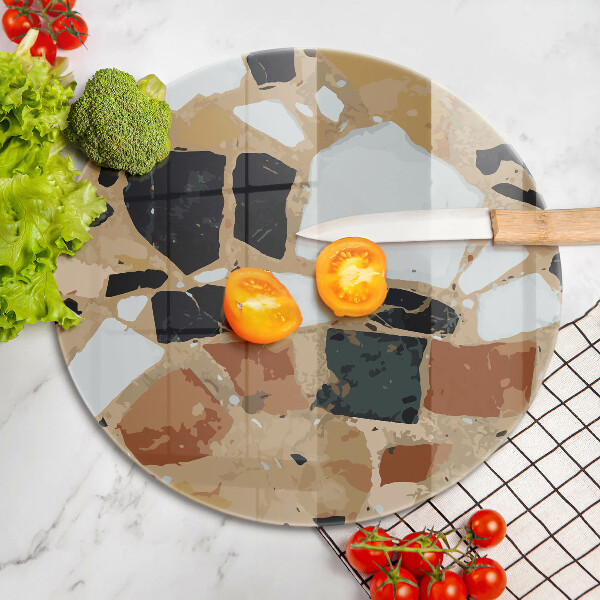 Üveg vágódeszka Dekoratív kövek lemez