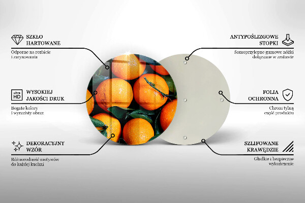 Üveg vágódeszka Narancs gyümölcs