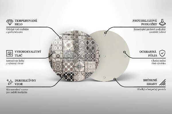 Üveg vágódeszka Dekoratív csempe