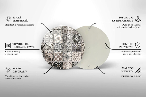 Üveg vágódeszka Dekoratív csempe