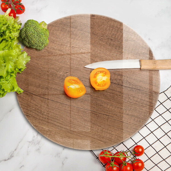 Üveg vágódeszka Fa textúra