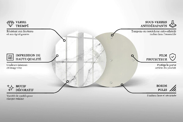 Üveg vágódeszka Elegáns márvány textúra