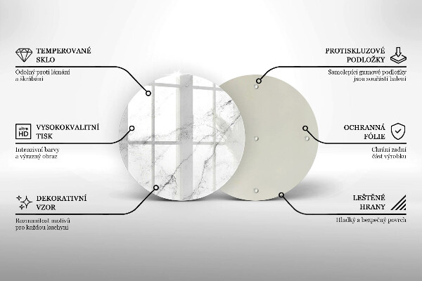 Üveg vágódeszka Elegáns márvány textúra