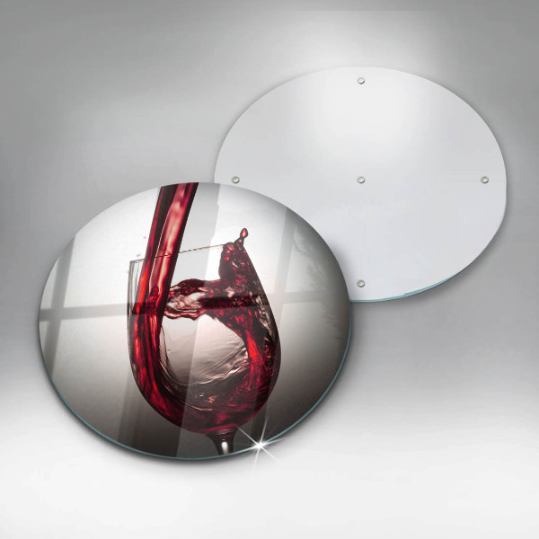 Üveg vágódeszka Pohár és vörösbor