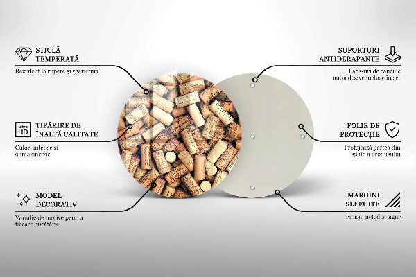 Üveg vágódeszka Bordugók varrat nélküli mintát