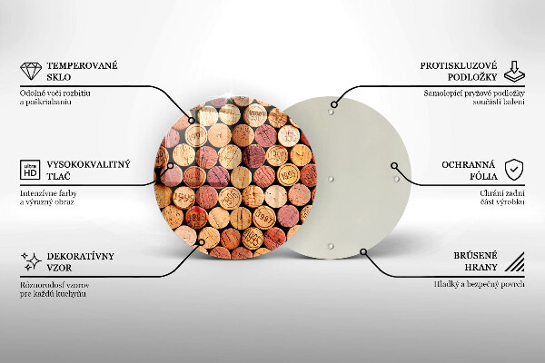 Üveg vágódeszka Bordugók minta