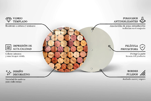 Üveg vágódeszka Bordugók minta