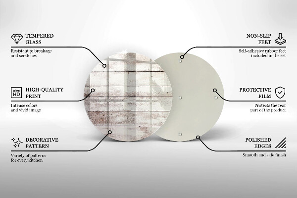 Üveg vágódeszka Régi fa táblák