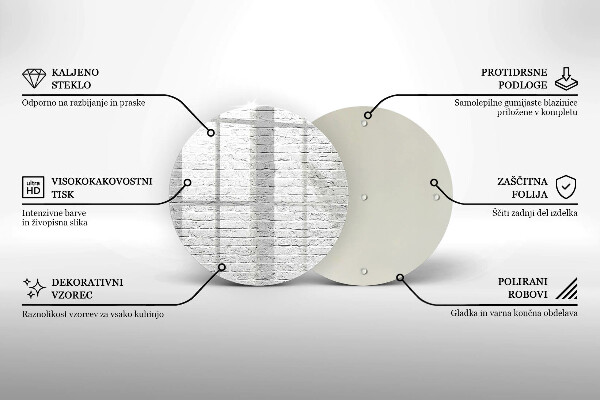 Üveg vágódeszka Téglafal fal