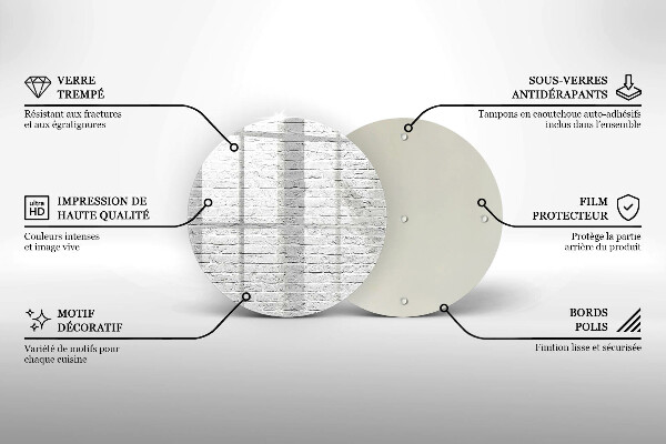 Üveg vágódeszka Téglafal fal
