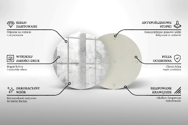 Üveg vágódeszka Beton textúra