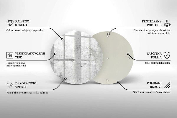 Üveg vágódeszka Beton textúra