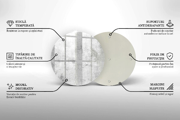 Üveg vágódeszka Beton textúra