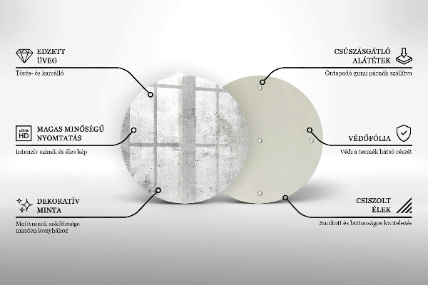 Üveg vágódeszka Beton textúra